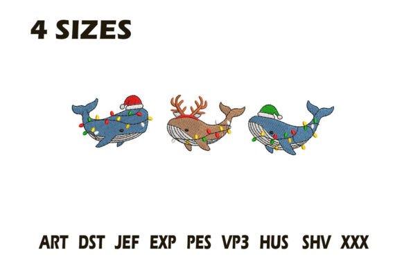 Christmas Whale Trio Embroidery Review
