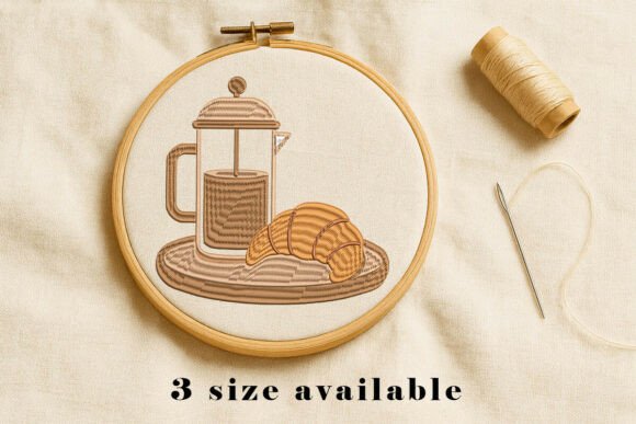Coffee French Press Embroidery Review