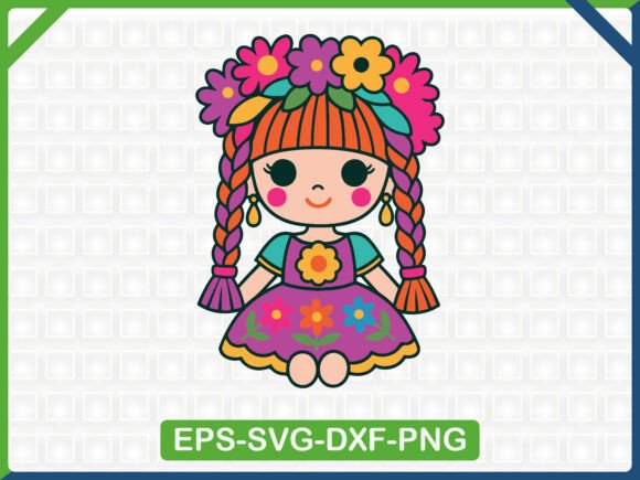 Colorful Mexican Doll Embroidery SVG Review