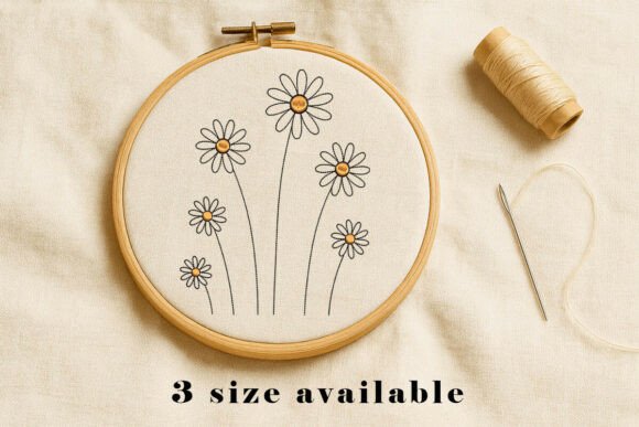Daisy Flower Line Embroidery File Review