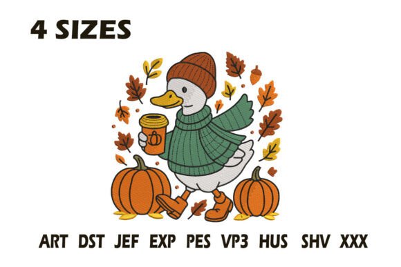 Fall Duck Pumpkin Embroidery Review