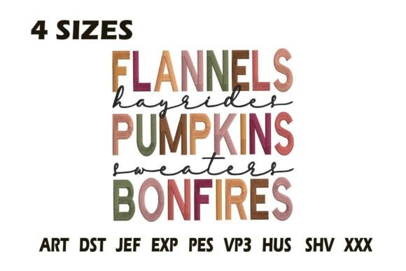 Flannels Pumpkins Bonfires Embroidery Review