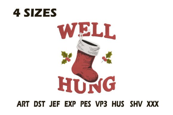 Funny Well Hung Christmas Embroidery Review