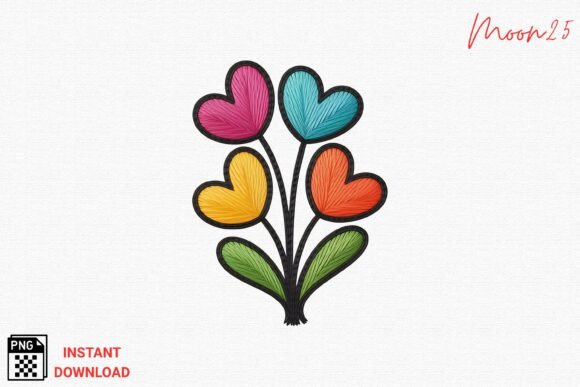 Heart Flower Embroidery PNG Review