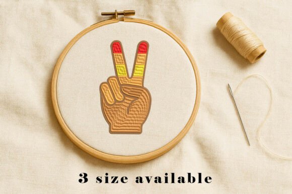 Peace Hand Retro Embroidery Design Review